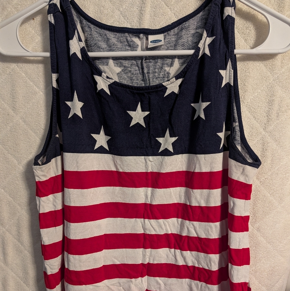 Old Navy Red, White, and Blue Star Tank Top
